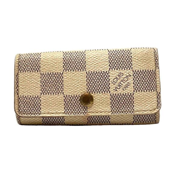 Louis Vuitton Damier Azur 4 Ring Key Holder - Picture 1 of 7